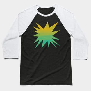 Colorful Halftone Starburst Comic Design Baseball T-Shirt